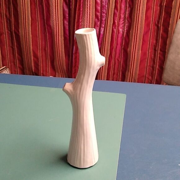 Woodland Tall Vase Small White Ceramic Tree Trunk Vase - Picture 2 of 5